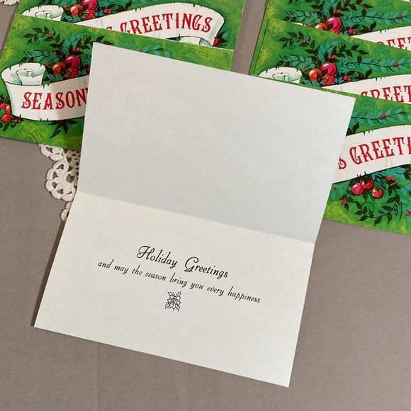 Vintage Cleo Season's Greetings Christmas Cards Set Of 17 With Envelopes - Picture 3 of 12